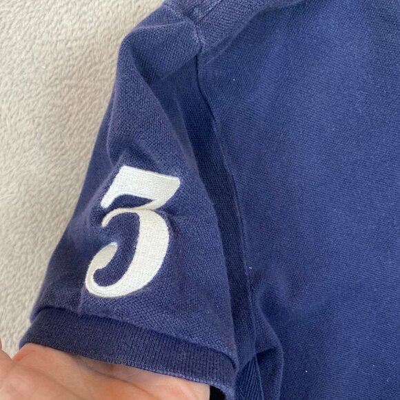 Polo Ralph Lauren Mens Polo Shirt Large Short Sleeve Custom Fit Casual Navy - Picture 7 of 14
